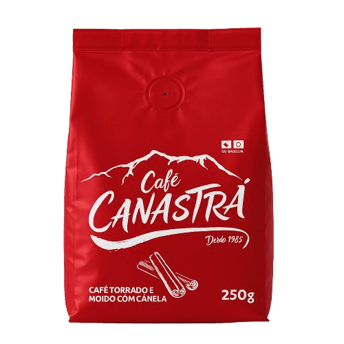 Pacote vermelho do Canastra Canela sobre fundo claro